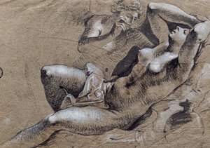 キューピッドとプシュケ、ヴァーソ-女性ヌード